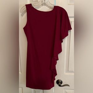 Susana Monaco One Shoulder Dress in Burgundy